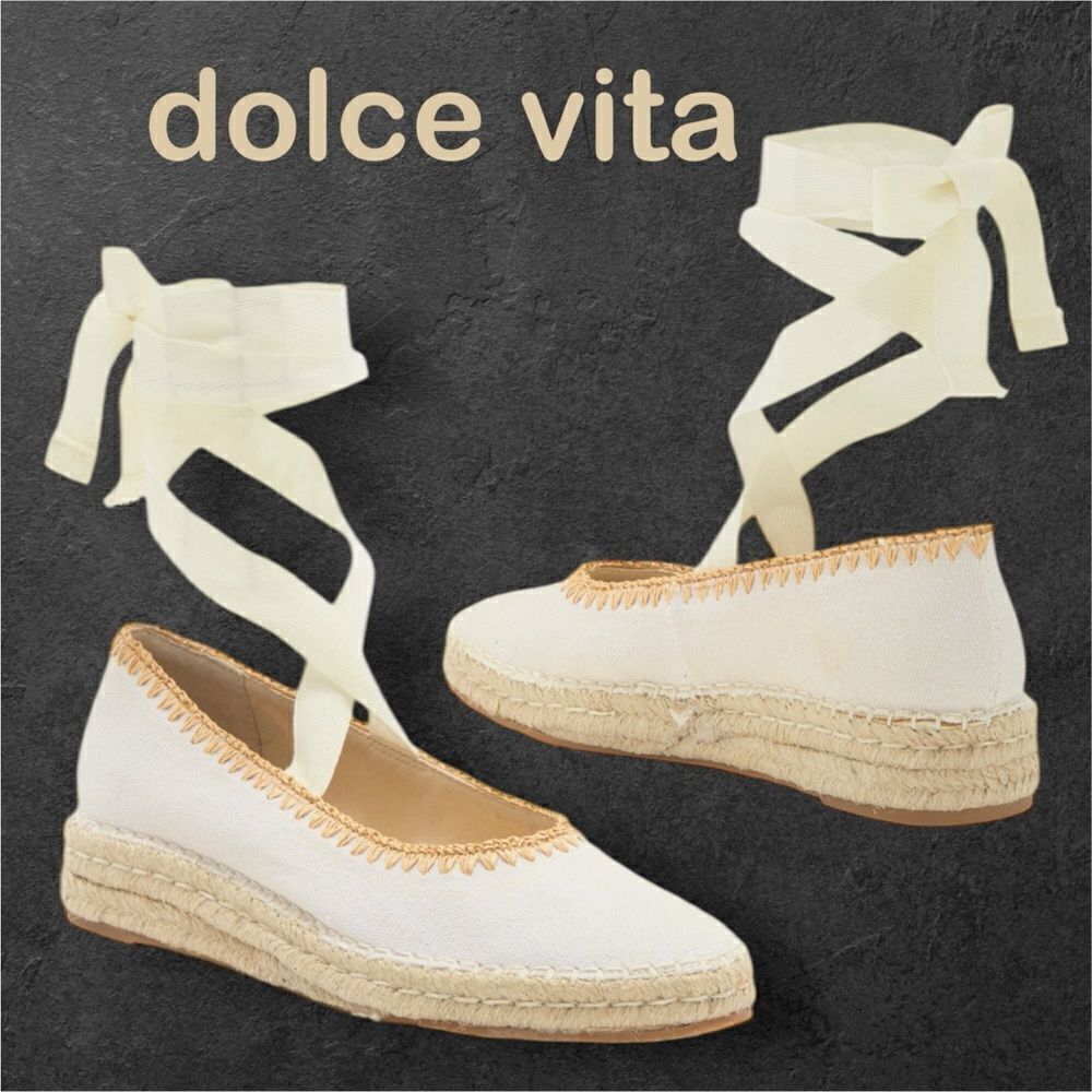 DOLCE VITA Women’s Morgan Espadrilles Flats in the Size 9.5 in Ivory Canvas